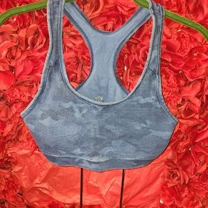 Moret Ultra Women's Stylish Blue Camo Sports Bra Size Large